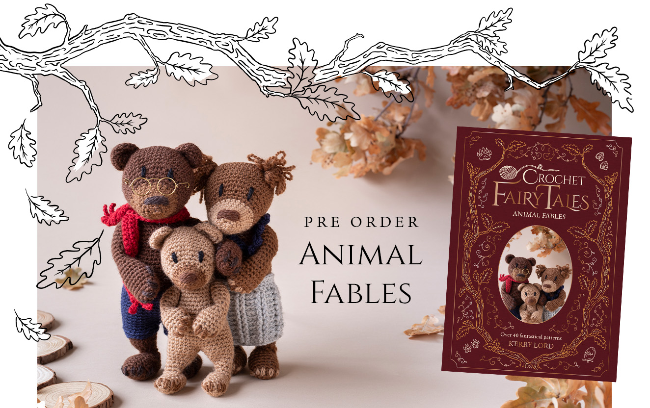 Animal Fables pre order book two crochet fairy tales shipping this september